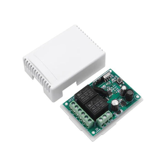 QIACHIP KR2402A RF 433MHZ DC6V 9V 12V 24V 30V 2CH Wireless remote control switch 10A Relay dry contact Circuit 433MHz DIY For forward and reverse DC motors Access Control, Electromagnetic Locks, Magnetic Locks garage door Rolling shutters Curtain motors - Hengs