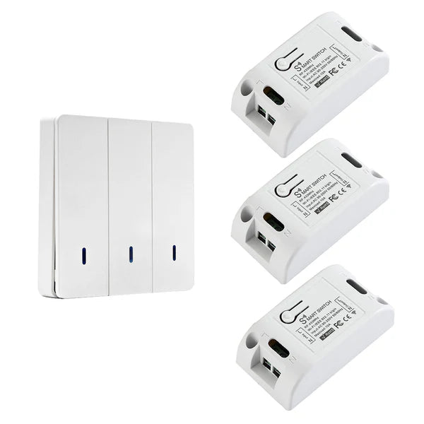 QIACHIP 433 Mhz Wireless RF Wall Panel Transmitter/Best WiFi Smart Light Switches 110V 220V Home Automation Google Home WP8601&KR2201W - Hengs