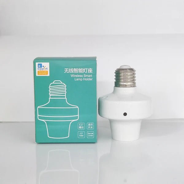 QIACHIP Bluetooth Smart Remote Control Light Socket E26 E27 Bulb Adapter Switch eWeLink APP Bluetooth 2.4G Smart Lamp Holder Remote Controller Timing Delay QA - DT03 Compatible SONOFF - Hengs