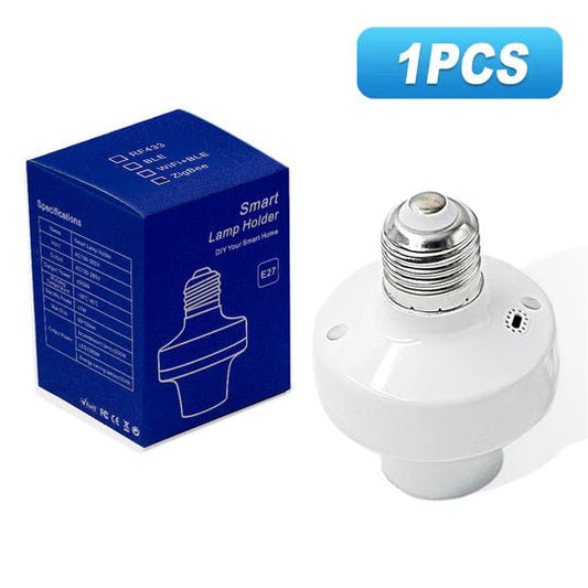 QIACHIP DT07 ZIGBEE Smart Lamp Holder E27 LED Light Bulbs Adapter ZigBee Light Socket Via eWelink App Voice Control Alexa Google Home - Hengs