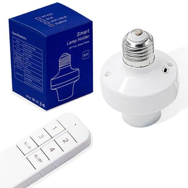 QIACHIP DT07 ZIGBEE Smart Lamp Holder E27 LED Light Bulbs Adapter ZigBee Light Socket Via eWelink App Voice Control Alexa Google Home - Hengs
