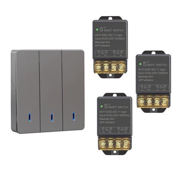 QIACHIP KR2201BY 30A WiFi Smart Switch | High Power 90 - 250V | Alexa & Google Home | eWelink App - Hengs