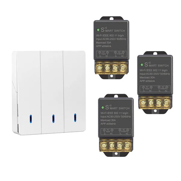 QIACHIP KR2201BY 30A WiFi Smart Switch | High Power 90 - 250V | Alexa & Google Home | eWelink App - Hengs
