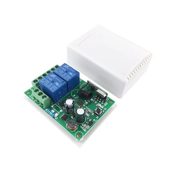 QIACHIP KR2202 - 4&KT01/KT05 Wireless Remote Control Switch AC 250V 110V 120V 220V 230V 2 - Channels Relay Receiver Module and RF 433 Mhz Remote Controls - Hengs