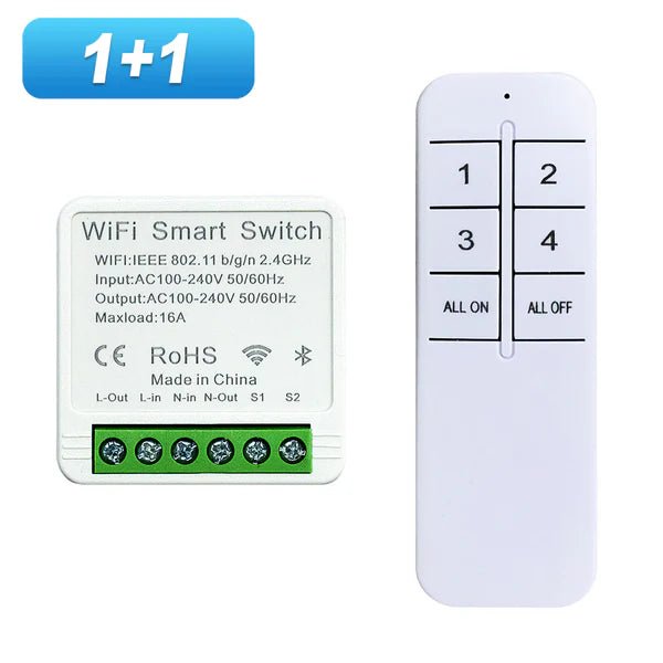 QIACHIP KR2302 eWelink wifi smart switch110V 220V 1ch 16A relay 2 way mini remote controller DIY light Intelligent switches work with alexa echo google home alice - Hengs