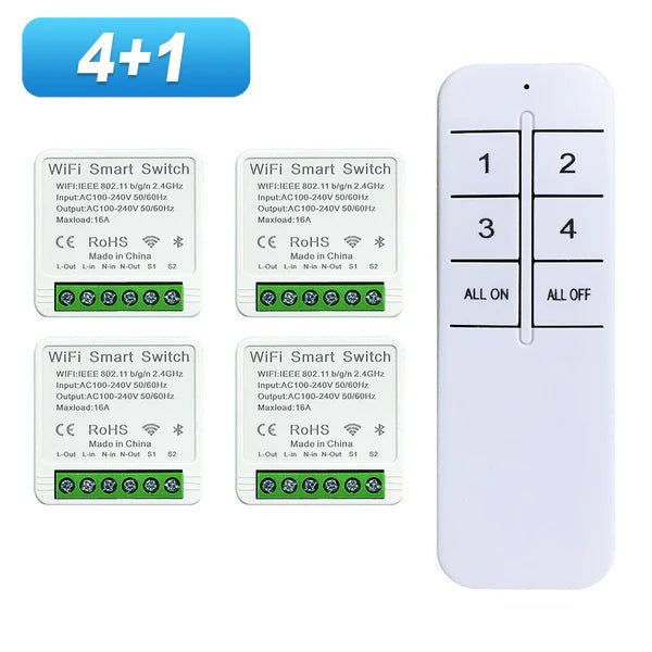 QIACHIP KR2302 eWelink wifi smart switch110V 220V 1ch 16A relay 2 way mini remote controller DIY light Intelligent switches work with alexa echo google home alice - Hengs