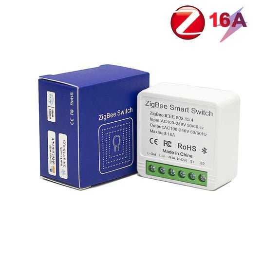 QIACHIP KR2303 Zigbee Smart Switch 16A Mini DIY Light Switches 2 Way Smart Home with EweLink Alexa Alice Google Home Smart life TUYA IKEA - Hengs