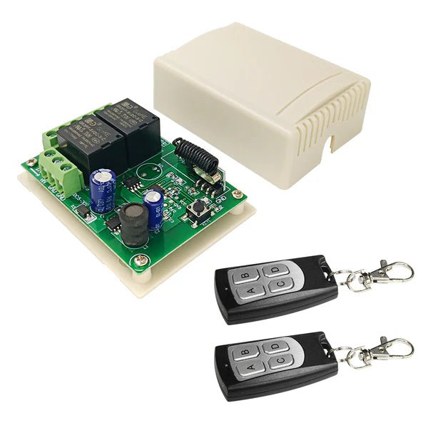 QIACHIP KR2402A RF 433MHZ DC6V 9V 12V 24V 30V 2CH Wireless remote control switch 10A Relay dry contact Circuit 433MHz DIY For forward and reverse DC motors Access Control, Electromagnetic Locks, Magnetic Locks garage door Rolling shutters Curtain motors - Hengs