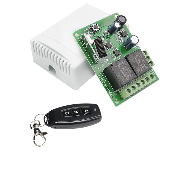 QIACHIP KR2402A RF 433MHZ DC6V 9V 12V 24V 30V 2CH Wireless remote control switch 10A Relay dry contact Circuit 433MHz DIY For forward and reverse DC motors Access Control, Electromagnetic Locks, Magnetic Locks garage door Rolling shutters Curtain motors - Hengs