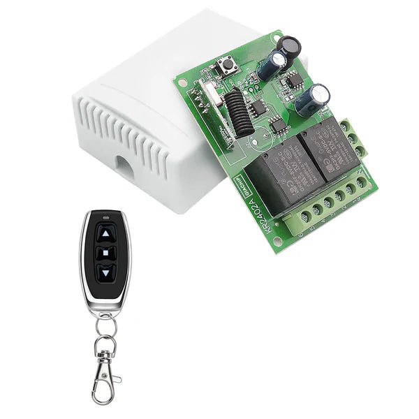 QIACHIP KR2402A RF 433MHZ DC6V 9V 12V 24V 30V 2CH Wireless remote control switch 10A Relay dry contact Circuit 433MHz DIY For forward and reverse DC motors Access Control, Electromagnetic Locks, Magnetic Locks garage door Rolling shutters Curtain motors - Hengs